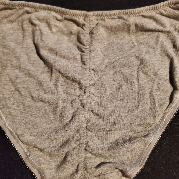 Victoria's Secret Cotton Lingerie- Low-rise Hiphugger Panties - Sz Large - Gray - Picture 5 of 5